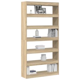 Berkfield Home Bookcase Sonoma Oak Engineered Wood 100 x 30 x 198 cm Shelving in Brown - thumbnail 3
