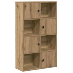Berkfield Home Durable Bookcase Artisan Oak 60x24x101.5 cm Engineered Wood in Brown - thumbnail 3