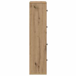 Berkfield Home Durable Bookcase Artisan Oak 60x24x101.5 cm Engineered Wood in Brown - thumbnail 6