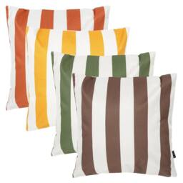 icon 4PK Striped Cushion, x1 Yellow, x1, Olive, x1 Chocolate, x1 Terracotta - thumbnail 1