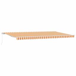 Berkfield Home Manual Retractable Awning Yellow & Orange 600x300 cm
