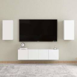 Berkfield Home TV Cabinets 2 pcs White 30.5x30x60 cm Engineered Wood - thumbnail 6