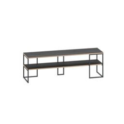 "Decortie Black Friday' Modern TV Unit 140cm Open Shelf Metal Frame for 55"" TVs - Size: 1 Pack" - thumbnail 3