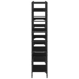 Berkfield Home Bookshelf Black 160x28.5x136.5 cm Engineered Wood - thumbnail 6