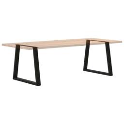 Berkfield Home Modern Dining Table Legs V-Shape 2 pcs Black 80x(72-73.3) cm Steel - thumbnail 8