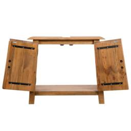 Berkfield Home Durable Bathroom Furniture Set Solid Pinewood in Brown - thumbnail 6