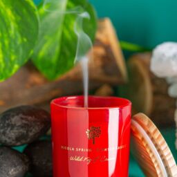 Nicola Spring 130g Wild Fig & Cassis Soy Wax Candle - Autumn Spiced Scented Jar Gift in Red - thumbnail 7