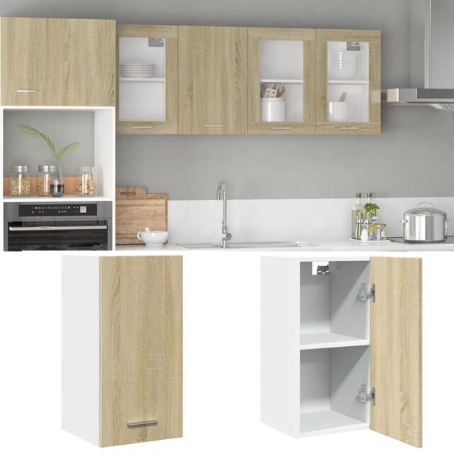 Berkfield Home Hanging Cabinet Lyon Sonoma Oak 29.5x31x60 cm Engineered Wood in Brown - image 1