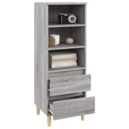 Berkfield Home Highboard Grey Sonoma 40x36x110 cm Engineered Wood - Size: 40 x 36 x 110 cm - thumbnail 7