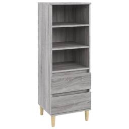 Berkfield Home Highboard Grey Sonoma 40x36x110 cm Engineered Wood - Size: 40 x 36 x 110 cm - thumbnail 3