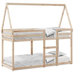 Berkfield Home Bunk Bed without Mattress 80x200 cm Solid Wood Pine in Brown - thumbnail 2