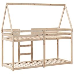 Berkfield Home Bunk Bed without Mattress 80x200 cm Solid Wood Pine in Brown - thumbnail 6