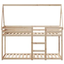 Berkfield Home Bunk Bed without Mattress 80x200 cm Solid Wood Pine in Brown - thumbnail 4