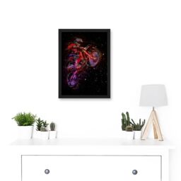 Artery8 Electric Light Motocross Dirt Bike Artwork Framed Wall Art Print A4 in Black - thumbnail 2