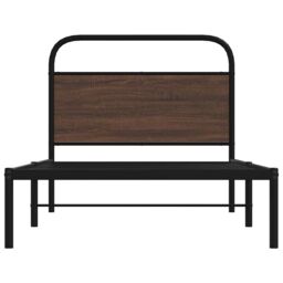 Berkfield Home Bed Frame Without Mattress 100x200 cm Brown Oak Engineered Wood - thumbnail 5