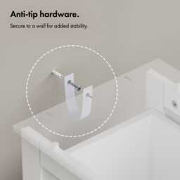 VonHaus Holbrook 3 Drawer Freestanding Bathroom Storage Drawers in White - thumbnail 9
