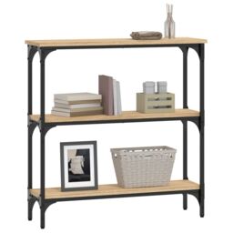 Berkfield Home Console Table Sonoma Oak 75x22.5x75 cm Engineered Wood in Brown - thumbnail 3