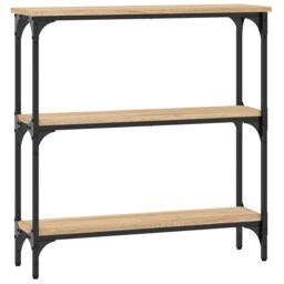 Berkfield Home Console Table Sonoma Oak 75x22.5x75 cm Engineered Wood in Brown - thumbnail 6