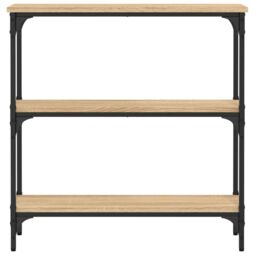 Berkfield Home Console Table Sonoma Oak 75x22.5x75 cm Engineered Wood in Brown - thumbnail 4