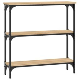 Berkfield Home Console Table Sonoma Oak 75x22.5x75 cm Engineered Wood in Brown - thumbnail 2