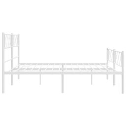 Berkfield Home Metal Bed Frame with Headboard & Footboard White 183x213 cm - thumbnail 6