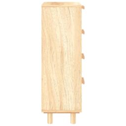 Berkfield Home Sideboard Brown 40x30x90 cm Solid Wood Pine & Natural Rattan - Size: 40 x 30 x 90 cm - thumbnail 6