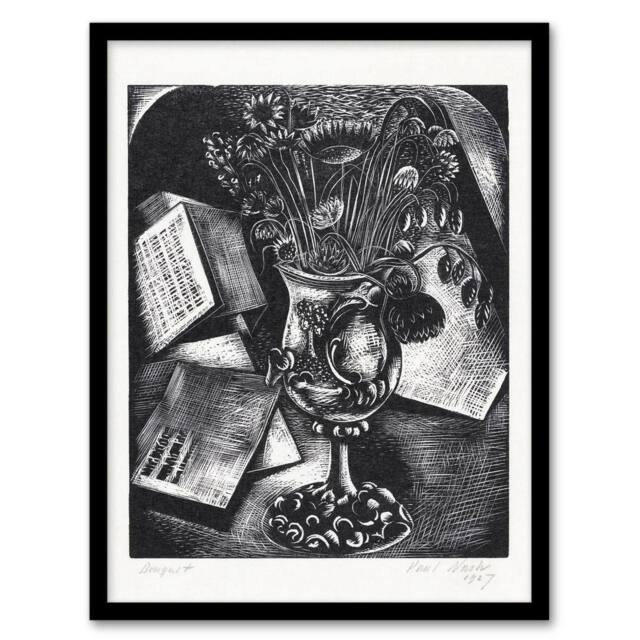 "Artery8 Flower Bouquet Black White Still Life Nash Framed Wall Art Print - Size: W12"" x H16""" - image 1