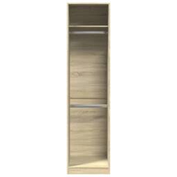 Berkfield Home Wardrobe Sonoma Oak 50x50x200 cm Engineered Wood in Light Tan - Size: 50 x 50 x 200 cm - thumbnail 4