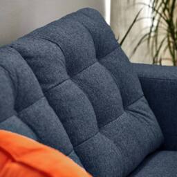 Furnishings For Less UK Smart Hackney Fabric Sofa Suite Formal 3 Seater & 2 Seater Saphire Blue or Pewter Grey - thumbnail 6