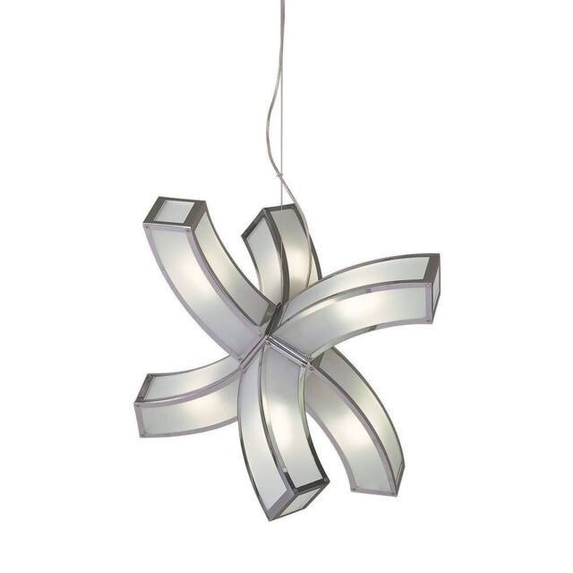 Netlighting Duna GU10 Pendant 6 arms 6 Light L1SGU10 Polished Chrome in Grey - image 1