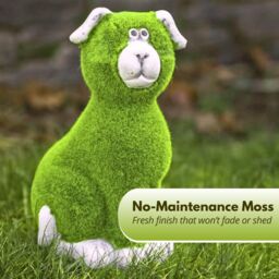 Marco Paul Green Stone & Grass Dog Garden Ornament 30cm - thumbnail 9
