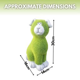Marco Paul Green Stone & Grass Dog Garden Ornament 30cm - thumbnail 2