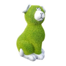 Marco Paul Green Stone & Grass Dog Garden Ornament 30cm - thumbnail 5