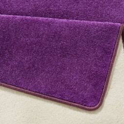 THE RUGS Uni Colours Modern Plain Rug Short Pile Polypropylene Area Rug in Purple - Size: 133 cm diameter - thumbnail 2