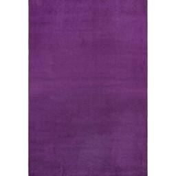 THE RUGS Uni Colours Modern Plain Rug Short Pile Polypropylene Area Rug in Purple - Size: 133 cm diameter