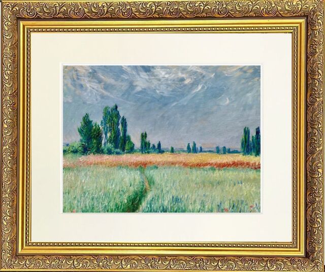 "Frames & Mirrors 4U Flower Fields 1 Mounted & Framed Print in Gold Dahlia Frame 11 x 9 Inch - Size: W11"" x H9""" - image 1