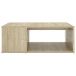 Berkfield Home Modern Coffee Table Sonoma Oak 90x67x33 cm Engineered Wood in Light Tan - Size: 90 x 67 x 33 cm - thumbnail 1