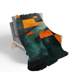 Warren Reed - Designer Delicate Green Foliage Sherpa Blanket - Size: Large - thumbnail 2