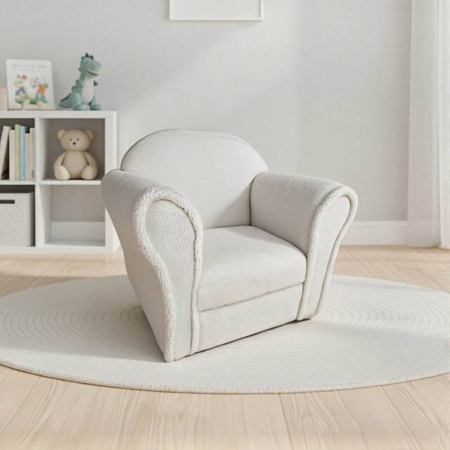 Kidsaw Kids Mini Chair Sofa Lamb - Off-White in Warm White - image 1