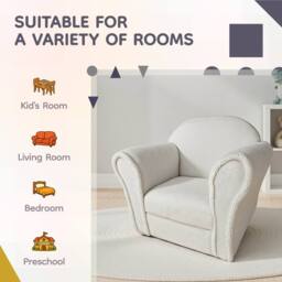 Kidsaw Kids Mini Chair Sofa Lamb - Off-White in Warm White - thumbnail 2