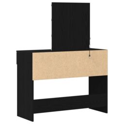 Berkfield Home Dressing Table with Mirror&LED Lights Black Oak Engineered Wood - thumbnail 8