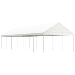 Berkfield Home Gazebo with Roof White 13.38x4.08x3.22 m Polyethylene - thumbnail 1