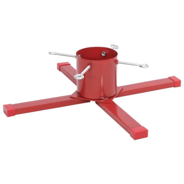 Berkfield Home Christmas Tree Stand Red 61x61x15.5 cm - image 1