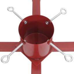 Berkfield Home Christmas Tree Stand Red 61x61x15.5 cm - thumbnail 7