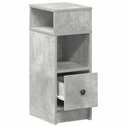 Berkfield Home Bedside Cabinet with Drawer Concrete Grey 25x31x66 cm - Size: 25 x 31 x 66 cm - thumbnail 5