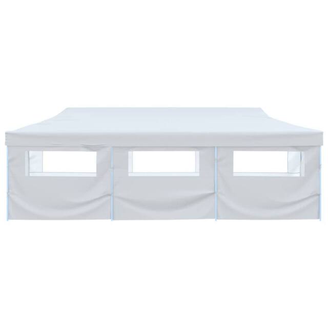 Berkfield Home Durable Folding Pop-up Party Tent with 8 Sidewalls 3x9 m White - image 1