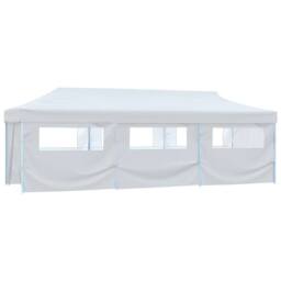 Berkfield Home Durable Folding Pop-up Party Tent with 8 Sidewalls 3x9 m White - thumbnail 3
