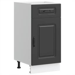 Berkfield Home Kitchen Base Cabinet Kalmar Black Engineered Wood - thumbnail 2