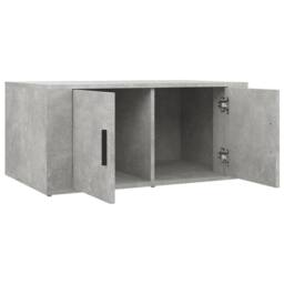 Berkfield Home Decorative Coffee Table Concrete Grey 80x50x36 cm Engineered Wood - Size: 80 x 50 x 36 cm - thumbnail 6
