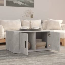 Berkfield Home Decorative Coffee Table Concrete Grey 80x50x36 cm Engineered Wood - Size: 80 x 50 x 36 cm